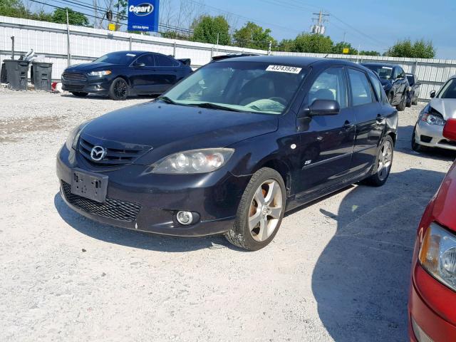 JM1BK143751311343 - 2005 MAZDA 3 HATCHBAC BLACK photo 2