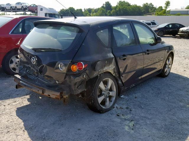 JM1BK143751311343 - 2005 MAZDA 3 HATCHBAC BLACK photo 4