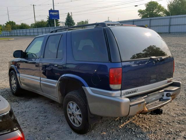 1GKDT13W612189410 - 2001 GMC JIMMY BLUE photo 3