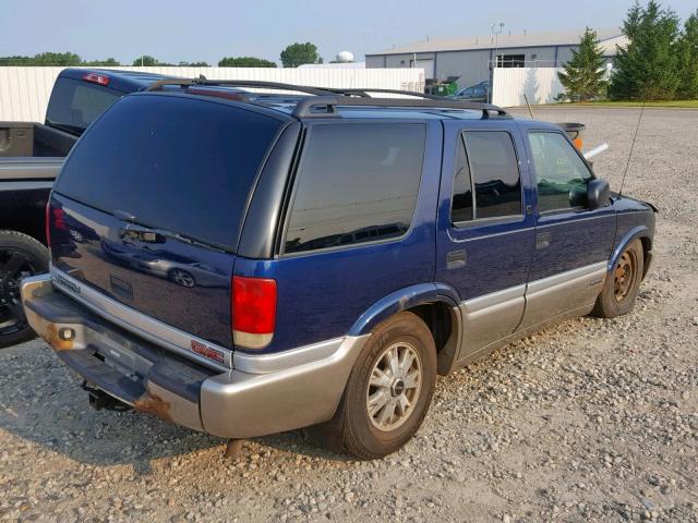 1GKDT13W612189410 - 2001 GMC JIMMY BLUE photo 4