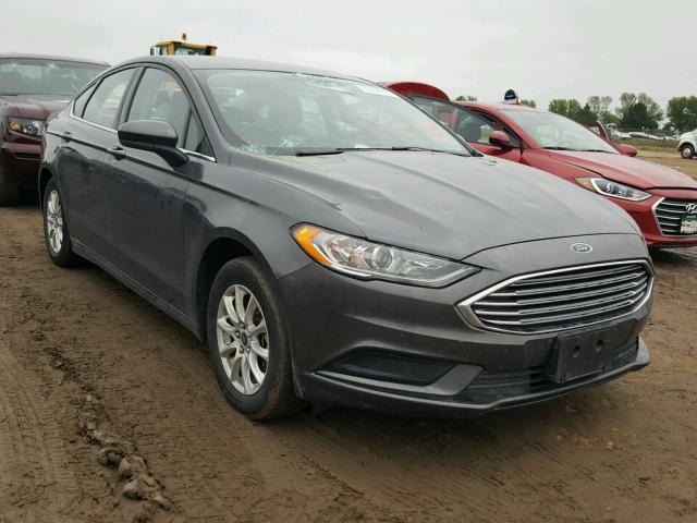 3FA6P0G75HR210961 - 2017 FORD FUSION S GRAY photo 1