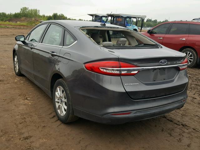 3FA6P0G75HR210961 - 2017 FORD FUSION S GRAY photo 3