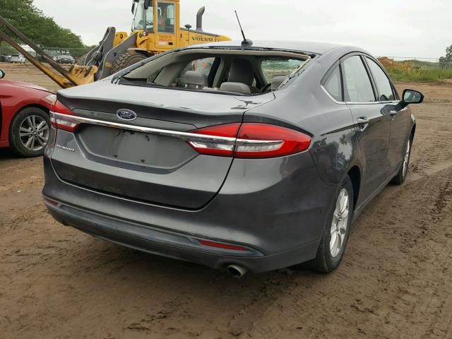 3FA6P0G75HR210961 - 2017 FORD FUSION S GRAY photo 4