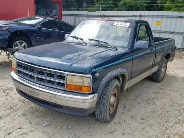 1B7FL26X6SS258306 - 1995 DODGE DAKOTA GREEN photo 2