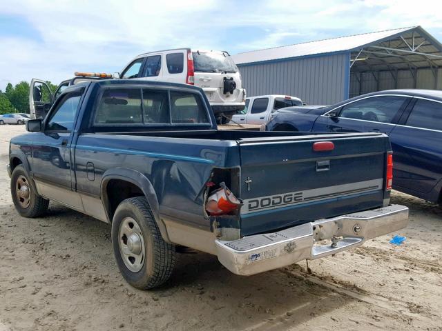 1B7FL26X6SS258306 - 1995 DODGE DAKOTA GREEN photo 3