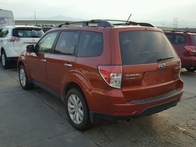 JF2SHBEC1BH770309 - 2011 SUBARU FORESTER L ORANGE photo 3