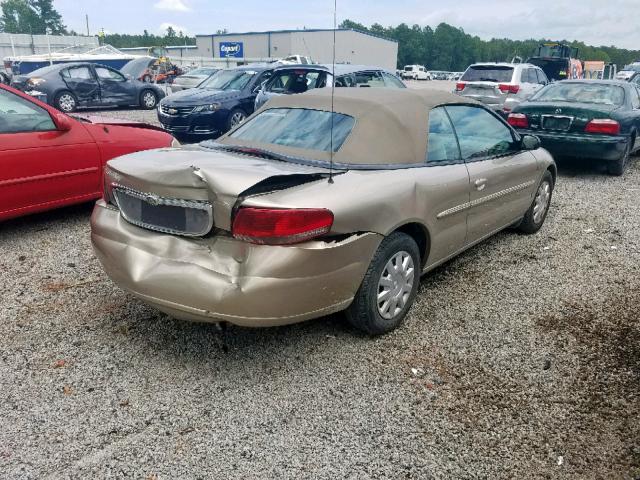 1C3EL45X94N156075 - 2004 CHRYSLER SEBRING LX GOLD photo 4