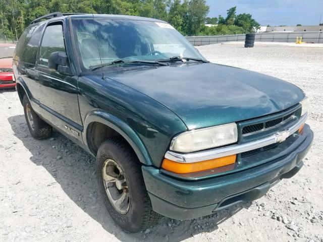 1GNCS18W22K157856 - 2002 CHEVROLET BLAZER GREEN photo 1