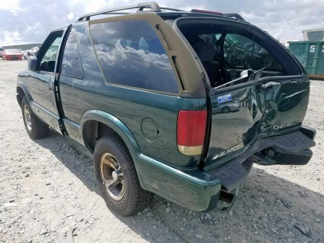 1GNCS18W22K157856 - 2002 CHEVROLET BLAZER GREEN photo 3