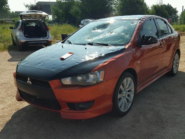 JA32X8HW8AU008965 - 2010 MITSUBISHI LANCER GTS ORANGE photo 2