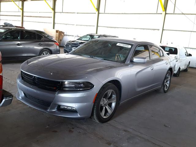 2C3CDXHG2GH323620 - 2016 DODGE CHARGER SX SILVER photo 2