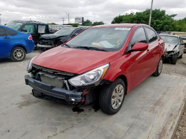 KMHCT4AE1GU977796 - 2016 HYUNDAI ACCENT SE RED photo 2