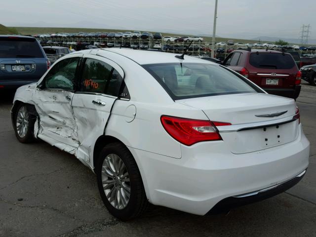 1C3CCBCG4CN106326 - 2012 CHRYSLER 200 LIMITE WHITE photo 3