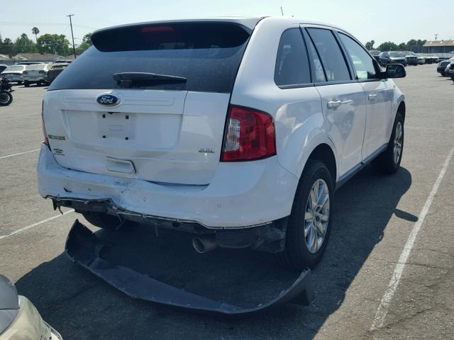 2FMDK3JC0DBB64032 - 2013 FORD EDGE SEL WHITE photo 4