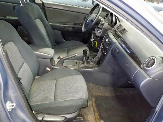 JM1BK12F271638233 - 2007 MAZDA 3 I GRAY photo 5