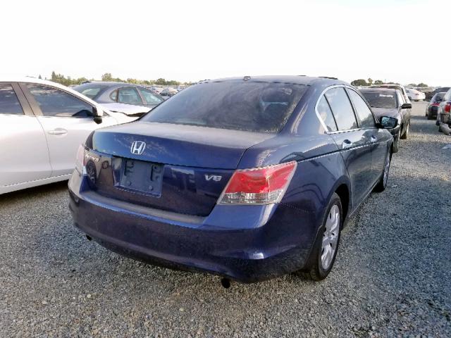 1HGCP368X8A020089 - 2008 HONDA ACCORD EXL BLUE photo 4