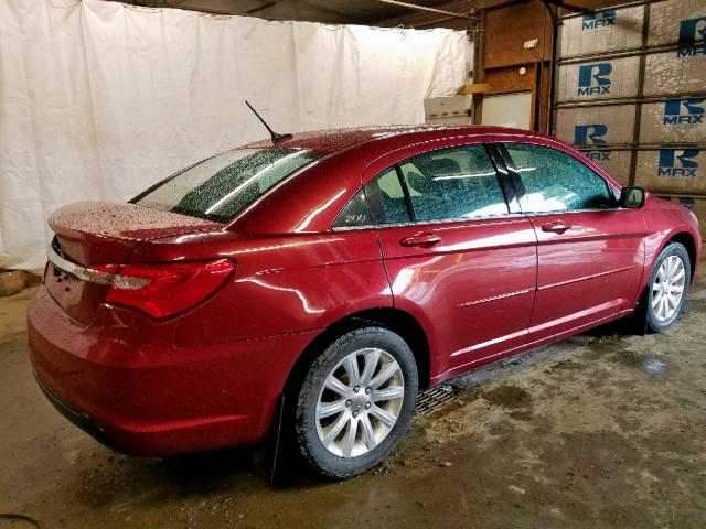 1C3CCBBG0DN659364 - 2013 CHRYSLER 200 TOURIN RED photo 4