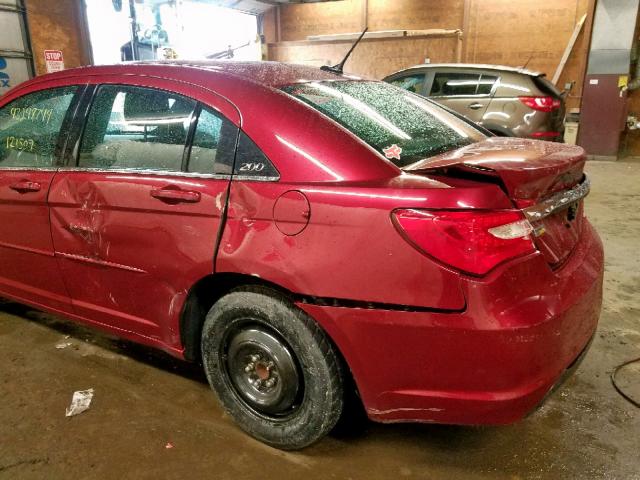 1C3CCBBG0DN659364 - 2013 CHRYSLER 200 TOURIN RED photo 9