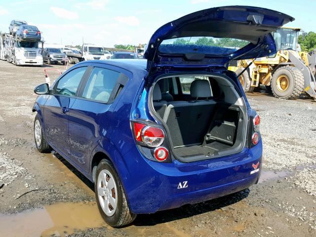 1G1JA6SG1D4223718 - 2013 CHEVROLET SONIC LS BLUE photo 3