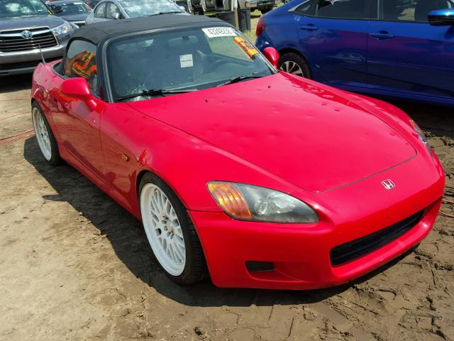 JHMAP11461T000428 - 2001 HONDA S2000 RED photo 1