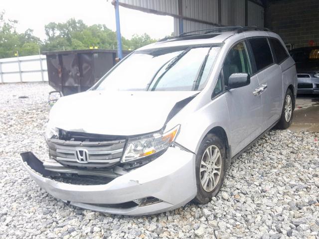 5FNRL5H6XBB086653 - 2011 HONDA ODYSSEY EX GRAY photo 2