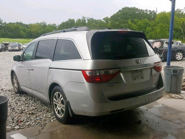 5FNRL5H6XBB086653 - 2011 HONDA ODYSSEY EX GRAY photo 3