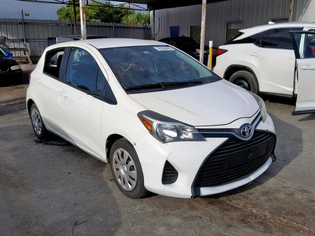 VNKKTUD35FA027376 - 2015 TOYOTA YARIS WHITE photo 1