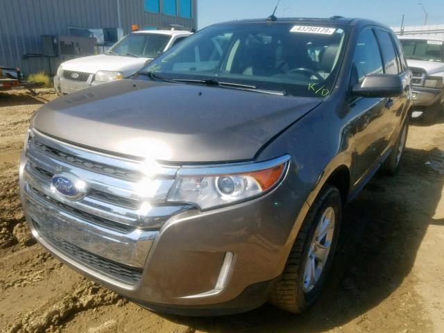 2FMDK4JC8DBB31639 - 2013 FORD EDGE SEL BROWN photo 2