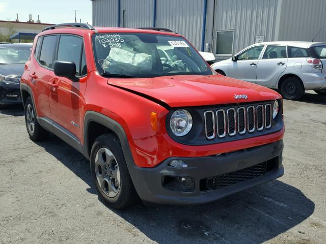 ZACCJAAB8JPG79382 - 2018 JEEP RENEGADE S RED photo 1