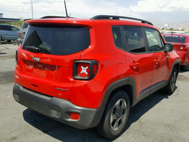 ZACCJAAB8JPG79382 - 2018 JEEP RENEGADE S RED photo 4