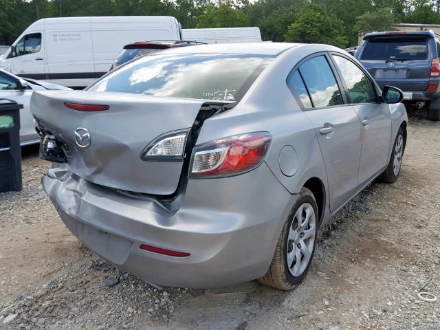 JM1BL1UF9C1582134 - 2012 MAZDA 3 I SILVER photo 4