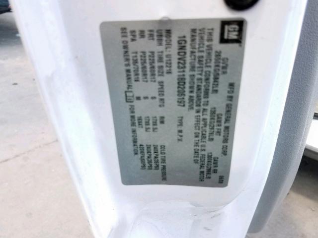 1GNDV23118D206197 - 2008 CHEVROLET UPLANDER L 白色 照片 10