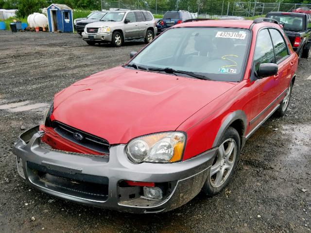 JF1GG68564H803454 - 2004 SUBARU IMPREZA OU RED photo 2