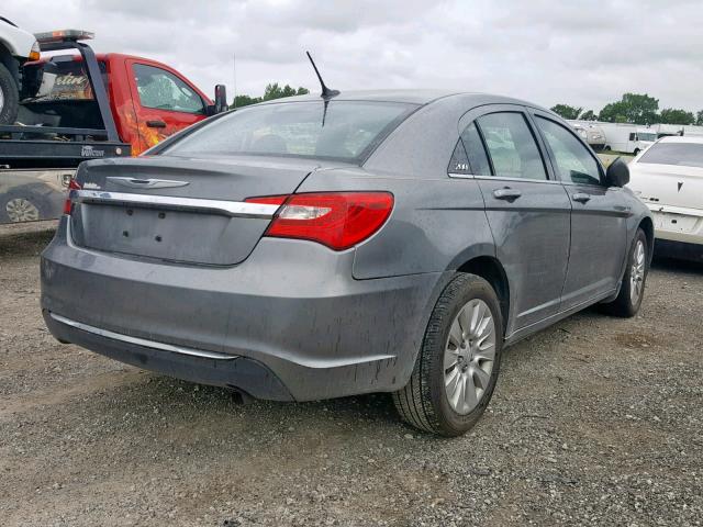 1C3CCBAB3DN646551 - 2013 CHRYSLER 200 LX GRAY photo 4