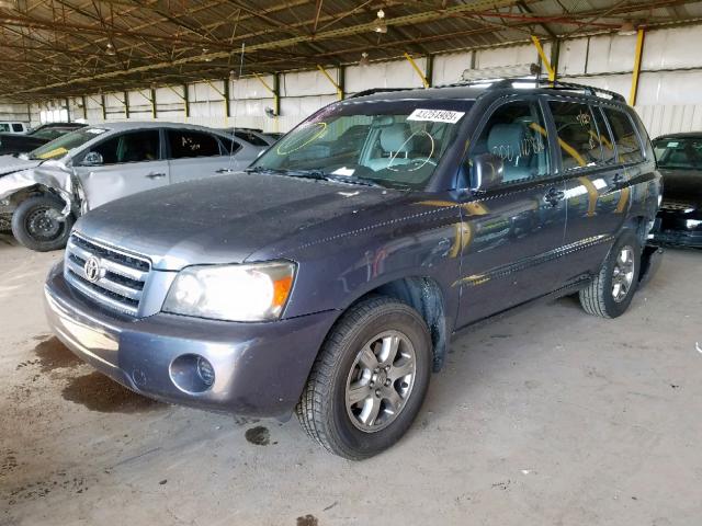 JTEGP21A050086359 - 2005 TOYOTA HIGHLANDER BLUE photo 2