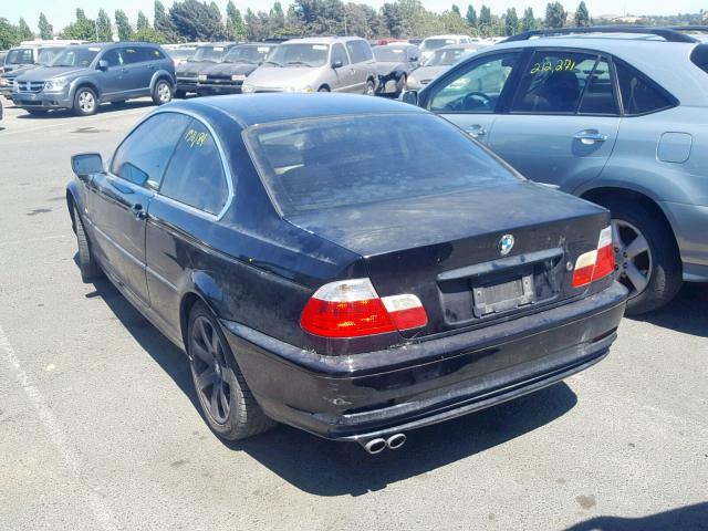 WBABN73433PJ15296 - 2003 BMW 325 CI BLACK photo 3