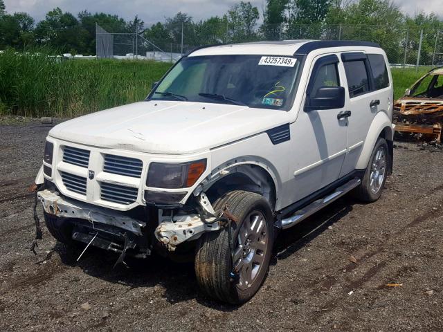 1D8GU586X7W623126 - 2007 DODGE NITRO R/T WHITE photo 2