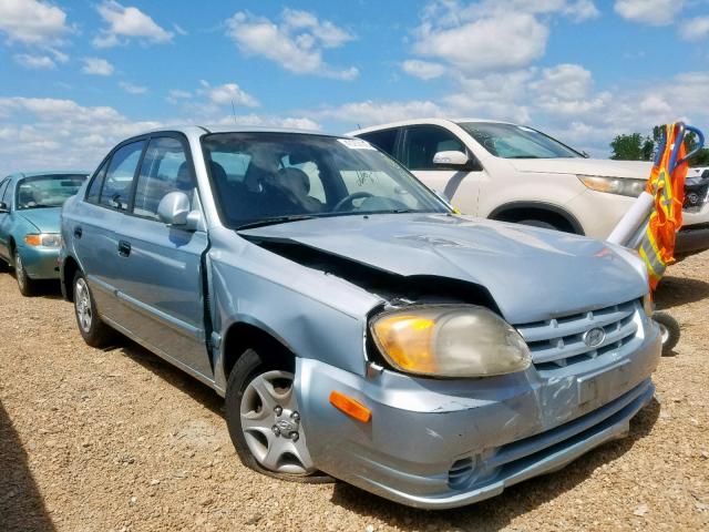 KMHCG45C24U553438 - 2004 HYUNDAI ACCENT GL SILVER photo 1