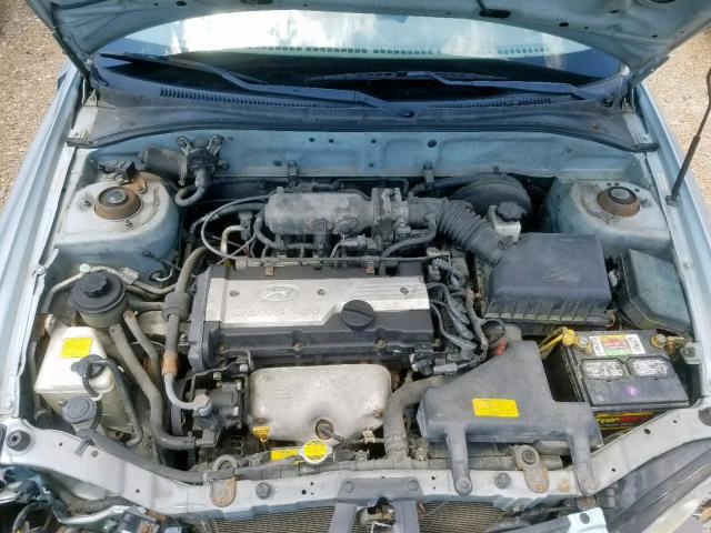 KMHCG45C24U553438 - 2004 HYUNDAI ACCENT GL SILVER photo 7