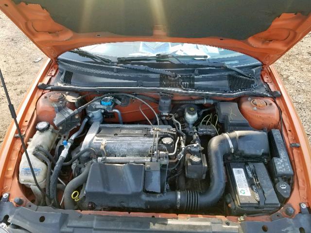 1G1JC12F157102014 - 2005 CHEVROLET CAVALIER ORANGE photo 7