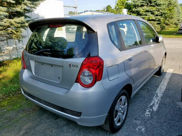 KL2TD66E69B633064 - 2009 PONTIAC G3 SILVER photo 4