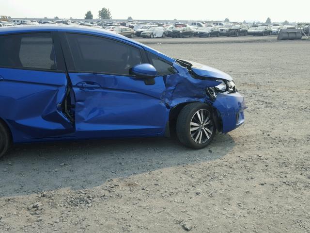 3HGGK5H8XFM743532 - 2015 HONDA FIT EX BLUE photo 9