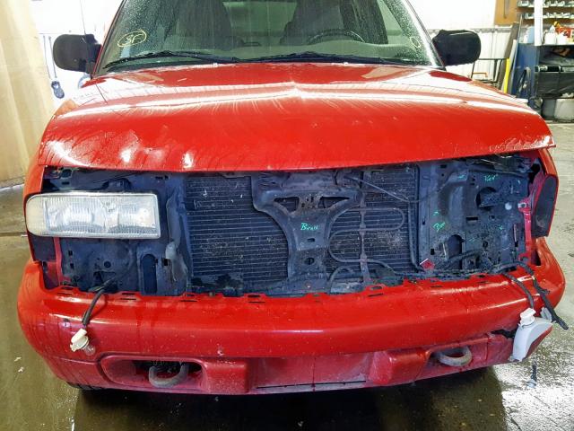 1GNDT13X04K132409 - 2004 CHEVROLET BLAZER RED photo 9