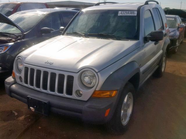 1J4GL48KX7W510084 - 2007 JEEP LIBERTY SP SILVER photo 2