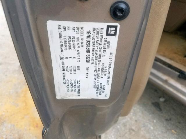 1GNDU23L86D188220 - 2006 CHEVROLET UPLANDER L 米色 照片 10