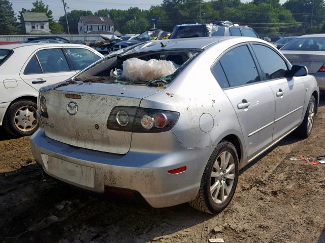 JM1BK12G881864139 - 2008 MAZDA 3 I SILVER photo 4