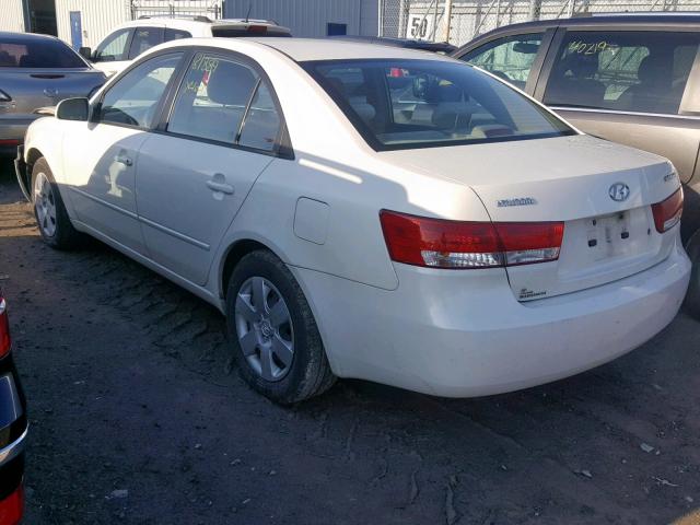 KMHET46C36A169059 - 2006 HYUNDAI SONATA GL WHITE photo 3