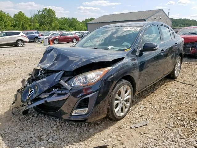 JM1BL1S59A1164941 - 2010 MAZDA 3 S BLACK photo 2