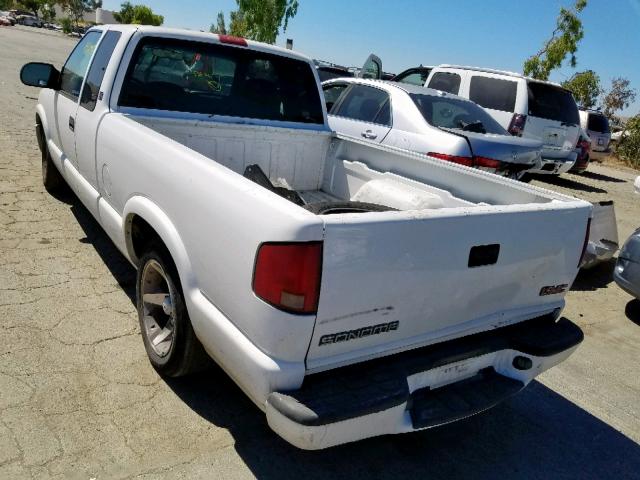 1GTCS19W028164129 - 2002 GMC SONOMA WHITE photo 3