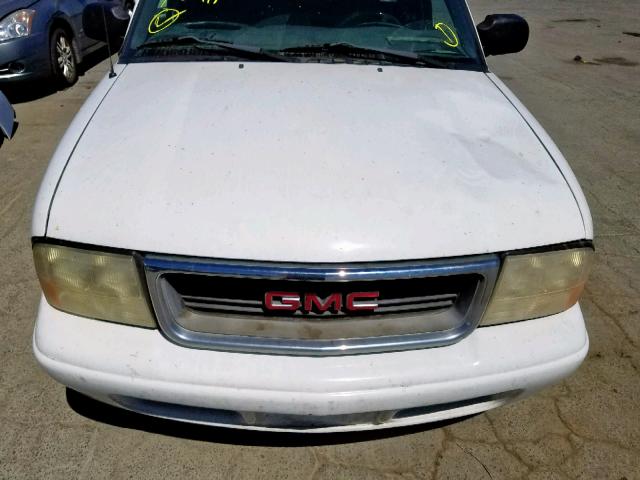 1GTCS19W028164129 - 2002 GMC SONOMA WHITE photo 7